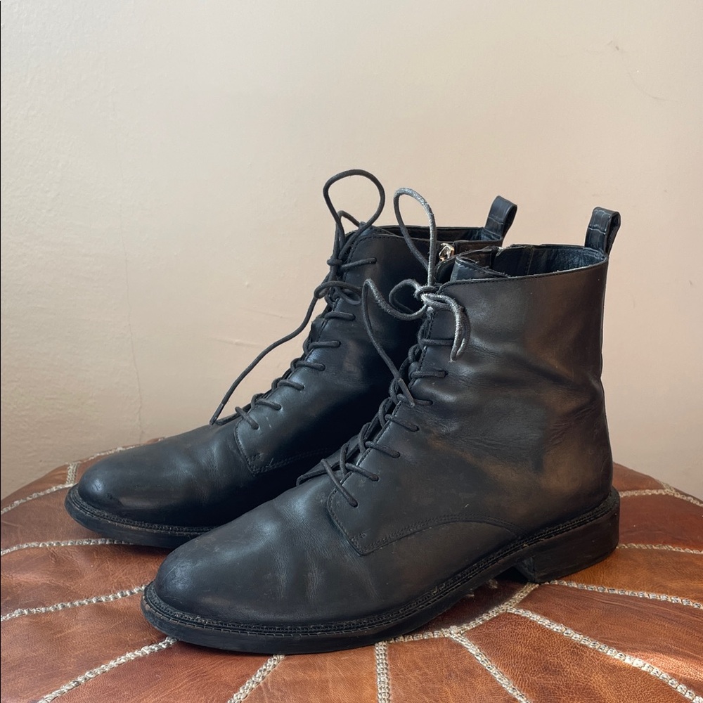 Sam Edelman Black Leather Ankle Boots
